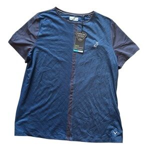 New Blue Swing Tech Callaway Men's Blue Performance Golf Shirt